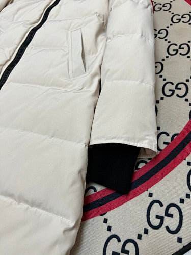 Canada Goose Women's Longline Hooded Puffer Coat with Fur-Look Trim