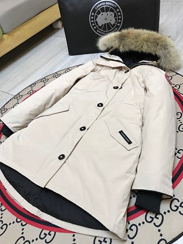 Canada Goose Women's Fishtail Hooded Parka - Cream