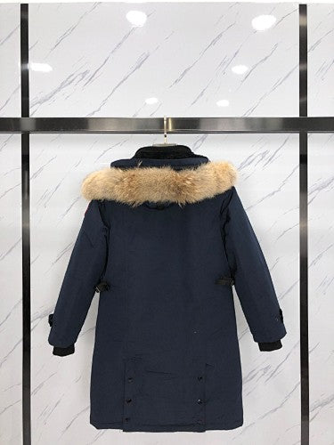 Canada Goose Red Longline Hooded Parka with Toggle Details