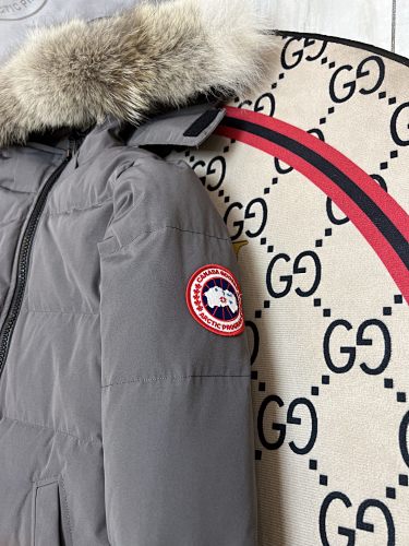 Canada Goose Women's Longline Hooded Puffer Coat with Fur-Look Trim