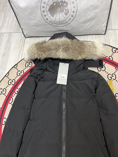 Canada Goose Women's Longline Hooded Puffer Coat with Fur-Look Trim