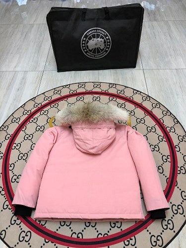 Canada Goose Kids' Unisex Hooded Parka with Fur-Look Trim