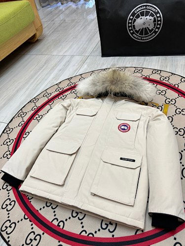 Canada Goose Kids' Unisex Hooded Parka with Fur-Look Trim