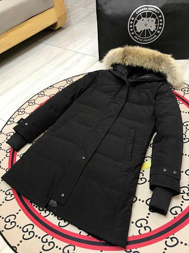 Canada Goose Women's Black Hooded Puffer Coat