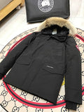 Canada Goose Unisex Hooded Parka with Fur-Look Trim