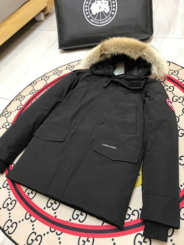Canada Goose Unisex Hooded Parka with Fur-Look Trim