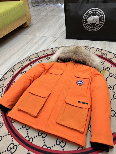 Canada Goose Kids' Unisex Hooded Parka with Fur-Look Trim