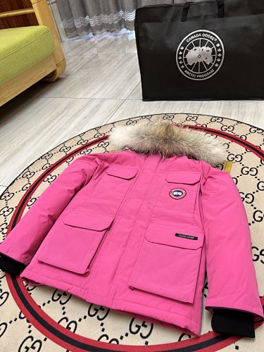 Canada Goose Kids' Unisex Hooded Parka with Fur-Look Trim