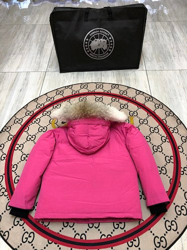 Canada Goose Kids' Unisex Hooded Parka with Fur-Look Trim
