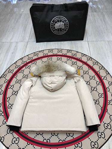 Canada Goose Kids' Unisex Hooded Parka with Fur-Look Trim