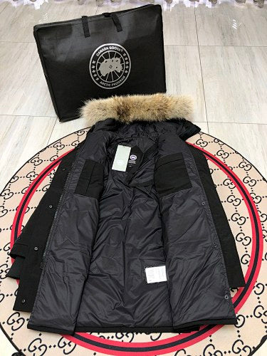 Canada Goose Women's Black Hooded Puffer Coat