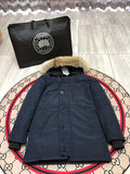 Canada Goose Unisex Hooded Parka with Fur-Look Trim
