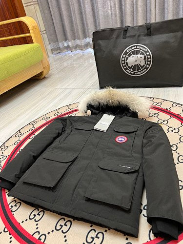 Canada Goose Kids' Unisex Hooded Parka with Fur-Look Trim