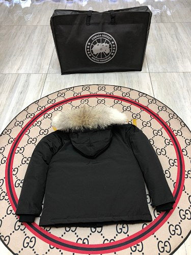 Canada Goose Kids' Unisex Hooded Parka with Fur-Look Trim