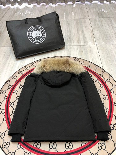 Canada Goose Unisex Hooded Parka with Fur-Look Trim