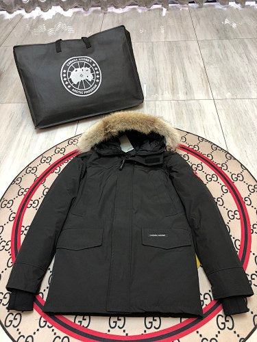 Canada Goose Unisex Hooded Parka with Fur-Look Trim