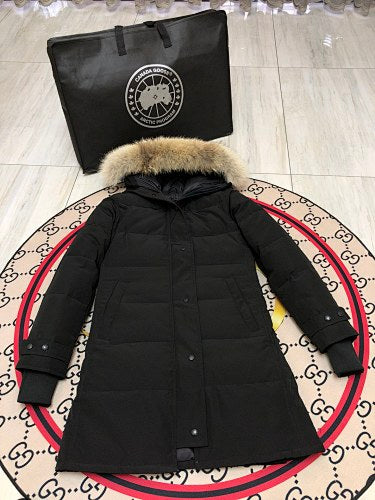 Canada Goose Women's Black Hooded Puffer Coat