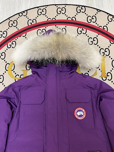 Canada Goose Kids' Unisex Hooded Parka with Fur-Look Trim